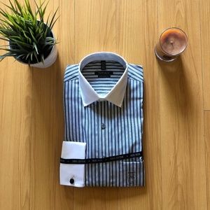 Van Heusen Striped Button Down Shirt 15.5 34/35